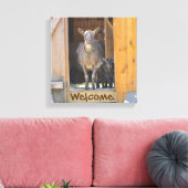 Ziegenummantelte Canvas Leinwanddruck (Insitu (Wohnzimmer))