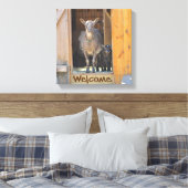 Ziegenummantelte Canvas Leinwanddruck (Insitu (Schlafzimmer))