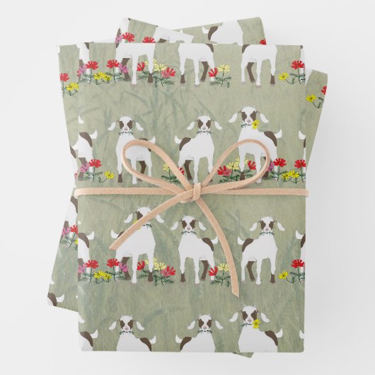 Ziegenwaschpapier Geschenkpapier Set (Beispiel)