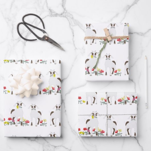 Ziegenwaschpapier Geschenkpapier Set (Vorderseite)