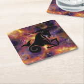 Ziegenziegen-Untersetzer Rechteckiger Pappuntersetzer (angewinkelt)