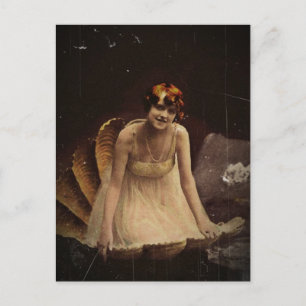 Ziegfeld-Schauspielerin in einer Muschel Postkarte