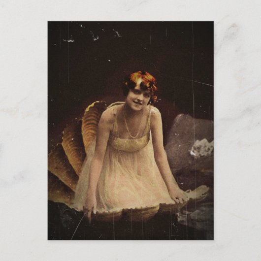 Ziegfeld-Schauspielerin in einer Seashell Postkarte (Vorderseite)