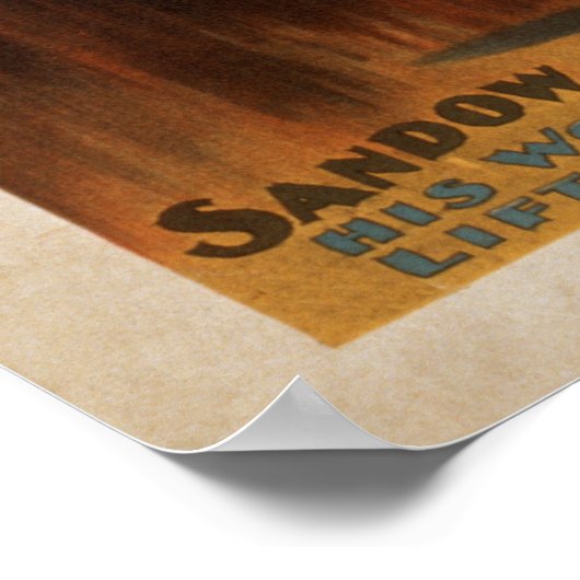 ZIEGFELD Strong Man Act VAUDEVILLE Poster (Ecke)