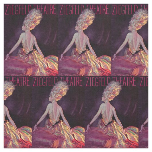 Ziegfeld Theaterprogramm-Abdeckungsdruck 1927 Stoff (Muster)