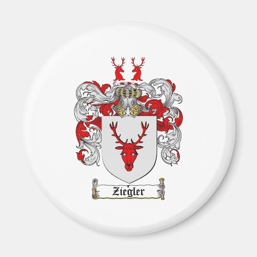Ziegler-Wappen / Ziegler-Familienwappen Magnet (Vorne)