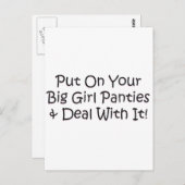 Zieh deine Big Girl Panties an! Postkarte (Vorne/Hinten)