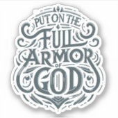 Zieh deine Rüstung an Aufkleber (Vorderseite)