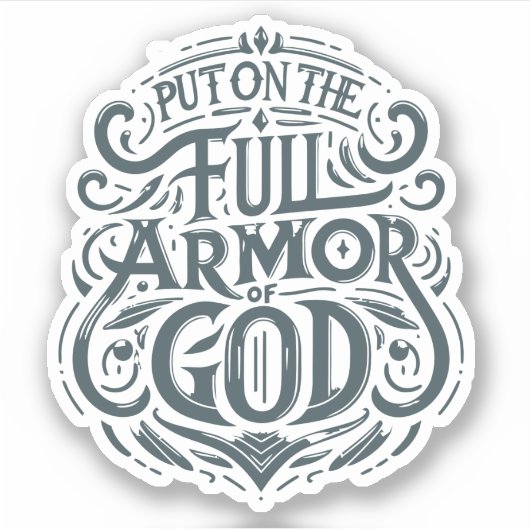 Zieh deine Rüstung an Aufkleber (Vorderseite)