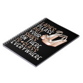 Zieh deine Schuhe auf die Damen, überall ist Glas Notizblock (Linke Seite)