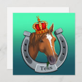 Zieh die Königin. Feiertagskarte (Vorne/Hinten)