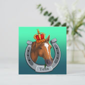 Zieh die Königin. Feiertagskarte (Stehend Vorderseite)