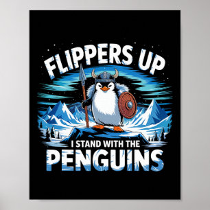 Zieh mich auf, mit den Pinguinen lustige Trump Poster