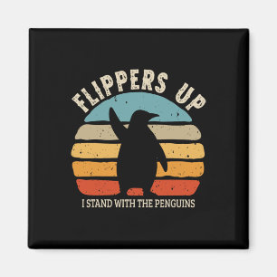 Zieh mich mit den Pinguinen zurück zum Sonnenunter Magnet