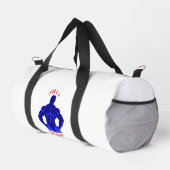Zieh oder gib auf – hardcore Bodybuilding-Motivati Duffle Bag (Rechte Ecke)
