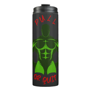 Zieh oder gib auf - Hardcore Bodybuilding Motivati Thermosbecher