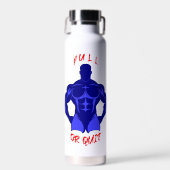 Zieh oder gib auf - Hardcore Bodybuilding Motivati Trinkflasche (Vorne)