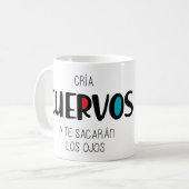 Zieh Raben groß Kaffeetasse (Vorderseite Links)