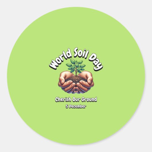 Zieh unseren Boden! Weltnaturerbe (WSD). Runder Aufkleber (Vorderseite)