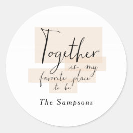 Zieh zusammen runder aufkleber