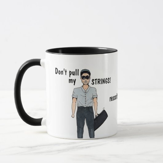 Ziehe meine Streicher nicht! Mug Tasse (Links)