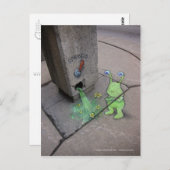 Ziehen des Federhebel Postkarte (Vorne/Hinten)