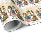 Ziehen des Schlittens Geschenkpapier (Rolleneckpunkt)