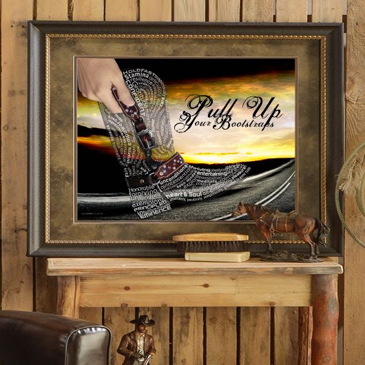 Ziehen Sie das Poster Ihrer Bootstraps hoch