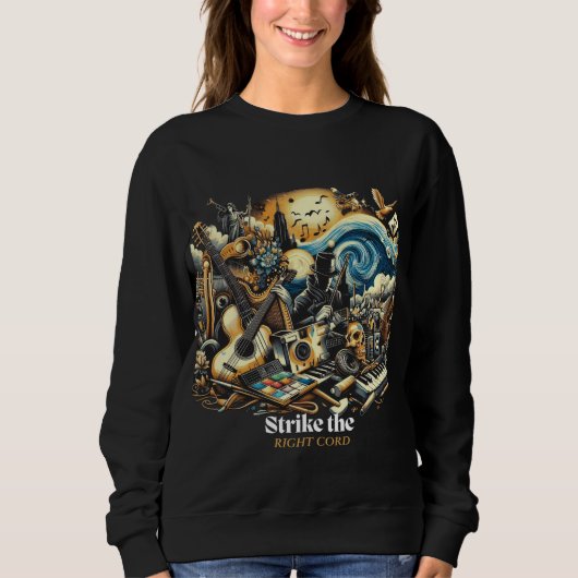 Ziehen Sie das rechte Kabel Musical ab. Sweatshirt (Vorderseite)