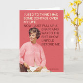 Ziehen Sie den Stuhl hoch Karte (Gelbe Blume)