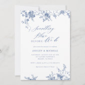 Ziehen Sie etwas Blau, bevor ich Polterabend Einladung (Vorderseite)