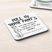 Ziehen Sie Ihre Pfoten hoch Getränkeuntersetzer (Linke Seite)