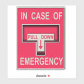 Ziehen Sie im Fall einer benutzerdefinierten Notfa Aufkleber (Blatt)