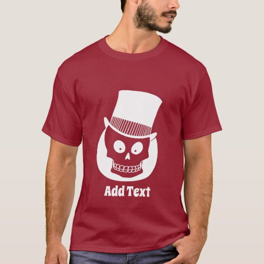 Ziehen Sie in Top Hat, fügen Sie Text hinzu (Vorderseite)