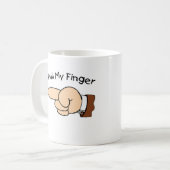 Ziehen Sie meine Finger-Kaffee-Tasse Kaffeetasse (Vorderseite Links)