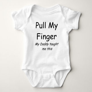 Ziehen Sie meinen Finger Baby Strampler