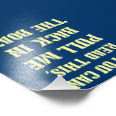 Ziehen Sie mich zurück ins Boot Fotodruck (Ecke)