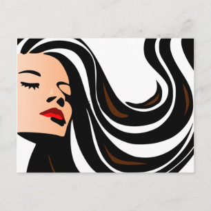 Ziehen Sie mir die Haare zurück. Postkarte