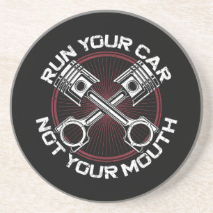 Ziehen Sie Racing Race Car Vintag Führen Sie Ihr A Getränkeuntersetzer