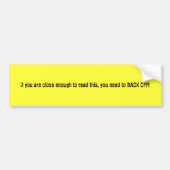 ziehen Sie sich zurück! Autoaufkleber (Vorne)