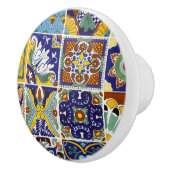 Ziehen Sie Talavera Tile Image Keramik Knoblauch Keramikknauf (Rechts)