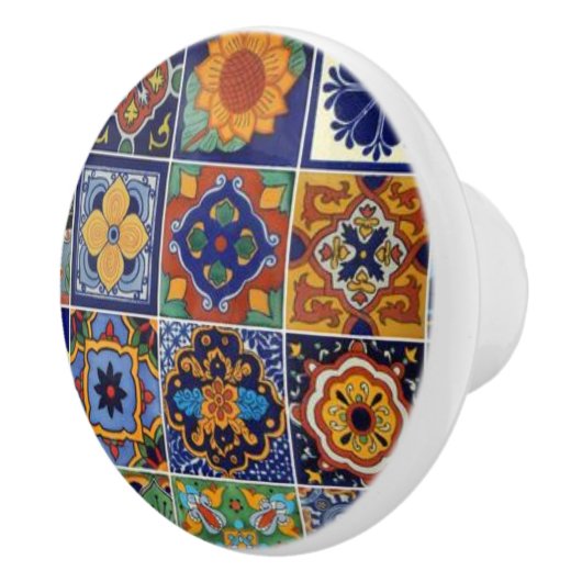 Ziehen Sie Talavera Tile Image Keramik Knoblauch Keramikknauf (Rechts)