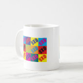 Ziehharmonika-Pop-Kunst Kaffeetasse (Vorderseite Links)