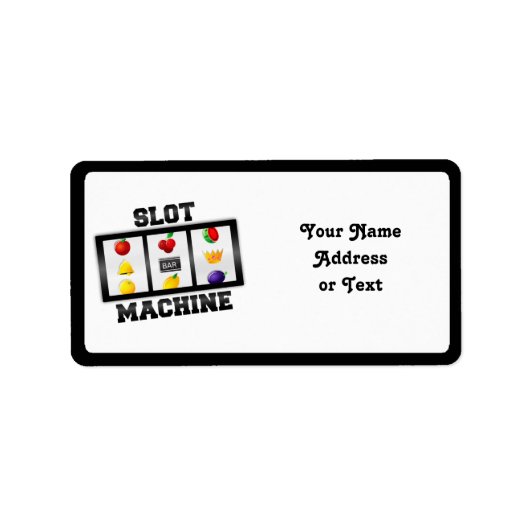 Ziehungssymbol der Schlitzmaschine Adressaufkleber (Vorne)