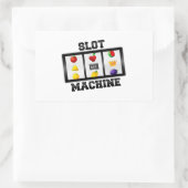 Ziehungssymbol der Schlitzmaschine Rechteckiger Aufkleber (Tasche)