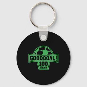 Ziel! 100 Tage Schul-Fußball 100. Schultag Schlüsselanhänger