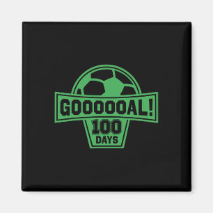 Ziel! 100 Tage Schulsoccer 100. Schultag Magnet