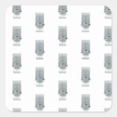 Ziel_2_Regen-Kontrolle Quadratischer Aufkleber (Vorderseite)