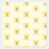 Ziel_3_Sonne-Kontrolle Quadratischer Aufkleber (Vorderseite)