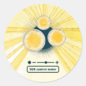 Ziel_3_Sonne-Kontrolle Runder Aufkleber (Vorderseite)